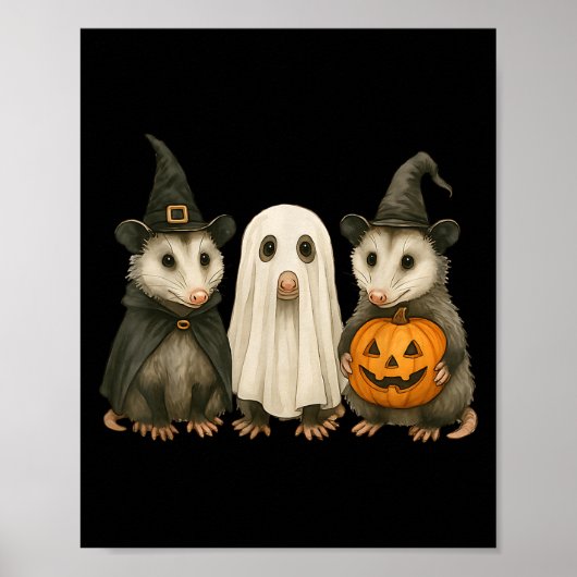 Ossum Halloween Ssum Witch Ghost Pumpkin Poster (Vorne)