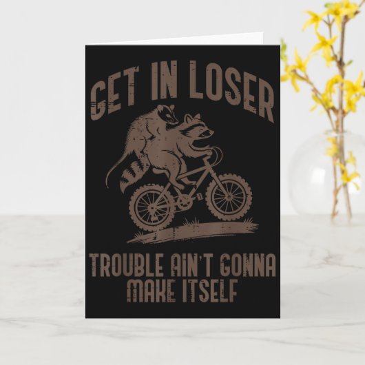 Ossum Loser Ärger Lustig Ssum Waschbär Männer Karte (Gelbe Blume)