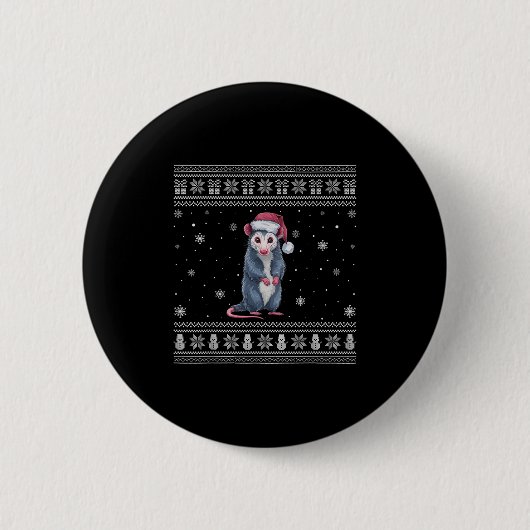 Ossum Lovers Men Women Santa Ugly Xmas Sweater  Button (Vorderseite)