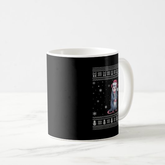 Ossum Lovers Men Women Santa Ugly Xmas Sweater Kaffeetasse (VorderseiteRechts)