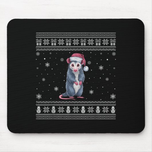 Ossum Lovers Men Women Santa Ugly Xmas Sweater Mousepad (Vorne)
