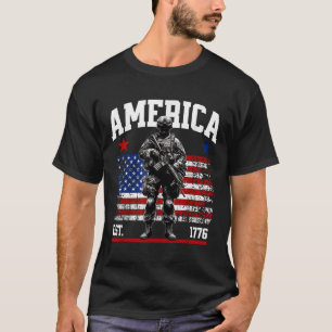 Ost 1776 Patriotische US-amerikanische Vintage Fla T-Shirt