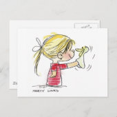 Ost-2010-Osterpuppe Feiertagspostkarte (Vorne/Hinten)