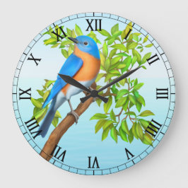 Ost-Bluebird in der Baumwall-Uhr Große Wanduhr