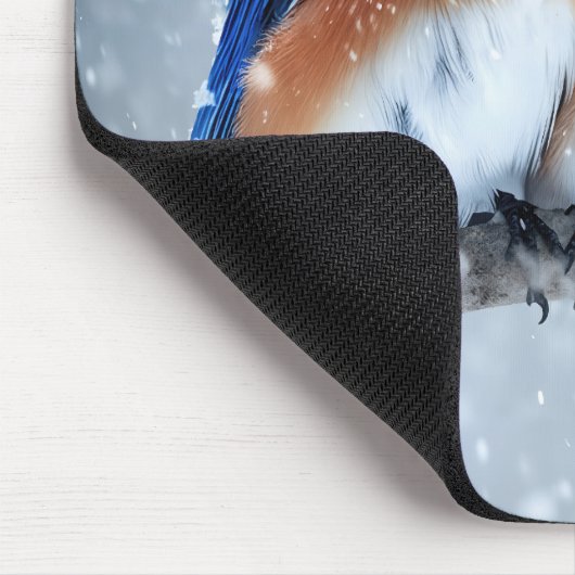 Ost-Bluebirts im Schnee Mousepad (Ecke)
