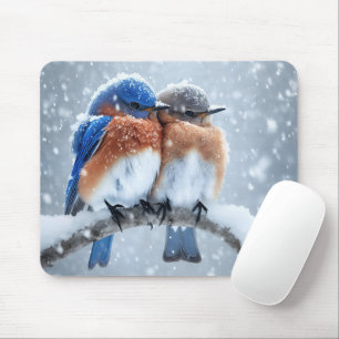 Ost-Bluebirts im Schnee Mousepad