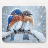 Ost-Bluebirts im Schnee Mousepad (Vorne)