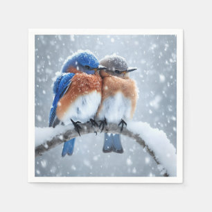 Ost-Bluebirts im Schnee Serviette