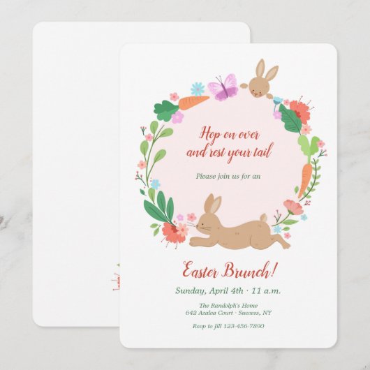 Ost-Brunch Einladung (Vorne/Hinten)