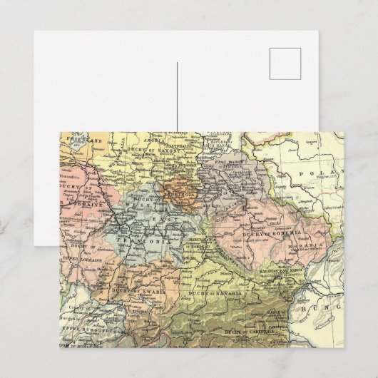 Ost-Europa-Antike Karte (Vorne/Hinten)