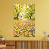 Ost im Herbst Straße und Baumblick Leinwanddruck (Insitu (Wohnzimmer))