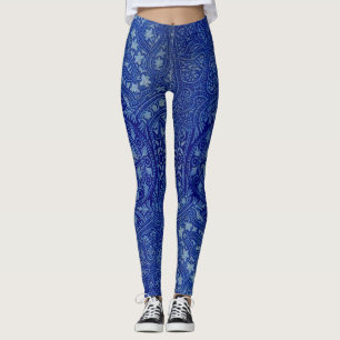 Ost-Indianerzeitschrift in Blau Leggings