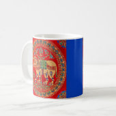 Ost-Indischer Elefantendruck Kaffeetasse (Vorderseite Links)