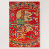 Ost-Indischer Elefantendruck Puzzle (Vertikal)