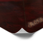 Ost inspiriert Mädchenportrait mit Fächerposter Poster (Ecke)