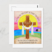 Ost ist aus dem Westen Inspiration Postkarte (Vorne/Hinten)