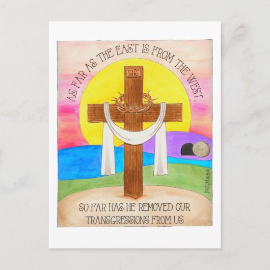 Ost ist aus dem Westen Inspiration Postkarte (Vorderseite)