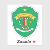 Ost-Kalimantan Provinz Wappen, Indonesien Aufkleber (Blatt)
