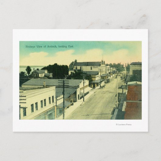 Ost LuftaufnahmeAntioch, CA Postkarte (Vorderseite)