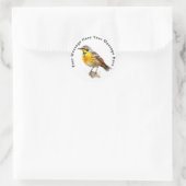 Ost-Meadowlark Runder Aufkleber (Tasche)