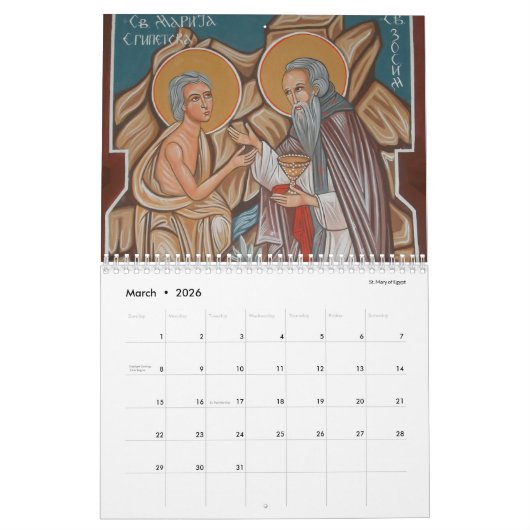 Ost-Orthodox Christlich 2026 Kalender (Mär 2026)