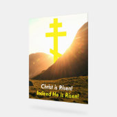 Ost-Orthodox Paschal Gruß Christus ist Risen Acrylschild (Winkel)