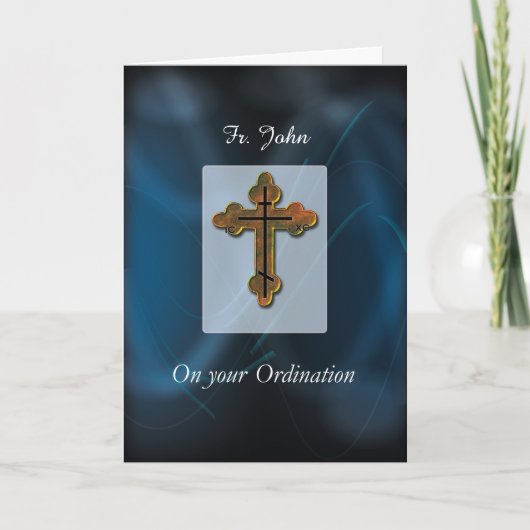 Ost-Orthodoxe Cross Ordination Glückwunsch Karte (Vorderseite)