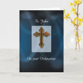 Ost-Orthodoxe Cross Ordination Glückwunsch Karte (Gelbe Blume)