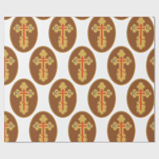 Ost-Orthodoxe Kreuz Geschenkpapier (Flach)