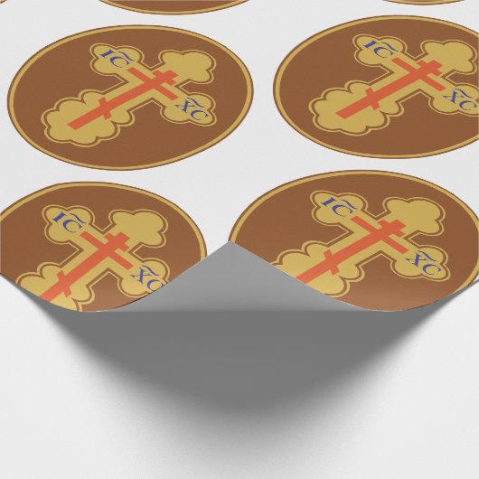 Ost-Orthodoxe Kreuz Geschenkpapier (Ecke)