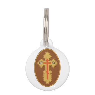 Ost-Orthodoxe Kreuz Haustiermarke