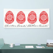 Ost-Orthodoxer Benutzerdefinierter Text Roter Oste Banner (Messe)