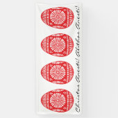 Ost-Orthodoxer Benutzerdefinierter Text Roter Oste Banner (Vertikal)