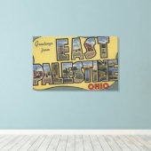 Ost-Palästina, Ohio - Große Briefmarkenszenen Leinwanddruck (Insitu (Holzboden))