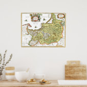 Ost-Preußen-Karte Poster (Küche)