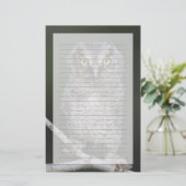 Ost-Schüssel, Megascops asio, Otus 2 Briefpapier (Stehend Vorderseite)