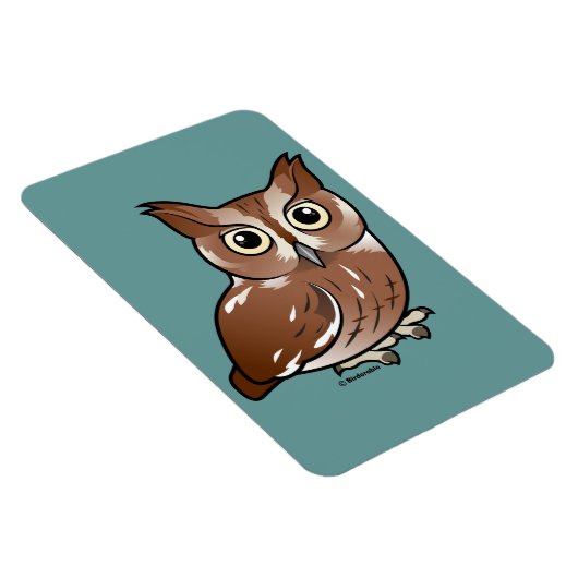 Ost-Screech-Owl (Rote Phase) Magnet (Rechte Seite)