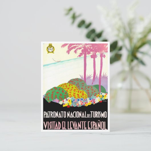 Ost-Spanien Vintage Postkarte (Stehend Vorderseite)