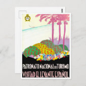 Ost-Spanien Vintage Postkarte (Vorne/Hinten)