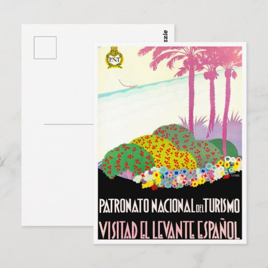 Ost-Spanien Vintage Postkarte (Vorne/Hinten)