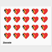 Ost-Timor-Flag-Heftsticker Herz-Aufkleber (Blatt)