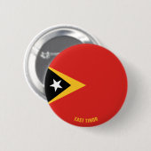 Ost-Timor-Flagge Charming Patriotic Button (Vorne & Hinten)
