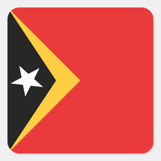 Ost-Timor-Flaggenaufkleber Quadratischer Aufkleber (Vorderseite)