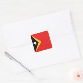 Ost-Timor-Flaggenaufkleber Quadratischer Aufkleber (Umschlag)