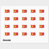 Ost-Timor-Flaggenaufkleber Runder Aufkleber (Blatt)