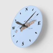 Ost-Timor-Kartenschalter Runde Wanduhr (Winkel)