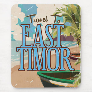 Ost-Timor Vintage Reiseplakatkunst. Mousepad