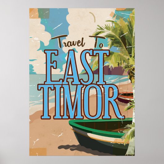 Ost-Timor Vintage Reiseplakatkunst. Poster (Vorne)
