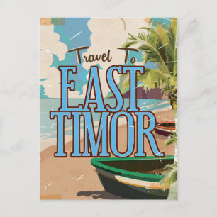 Ost-Timor Vintage Reiseplakatkunst. Postkarte