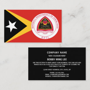 Ost-Timorische Flagge und Wappen, Osttimor Visitenkarte